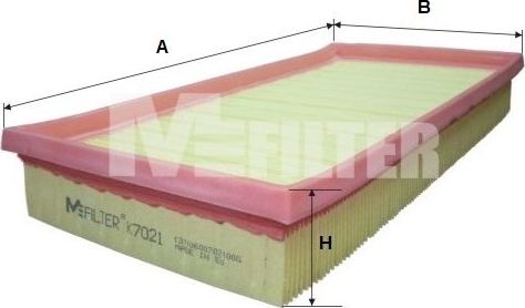 Воздушный фильтр MFilter для Volkswagen Golf Plus I 2005-2006. Артикул K 7021