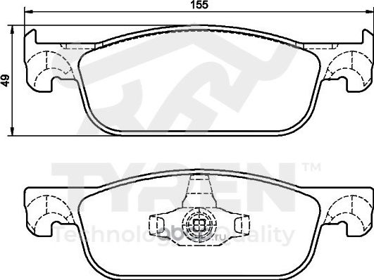 Дисковые тормозные колодки (Tyren). Артикул TYR1218011