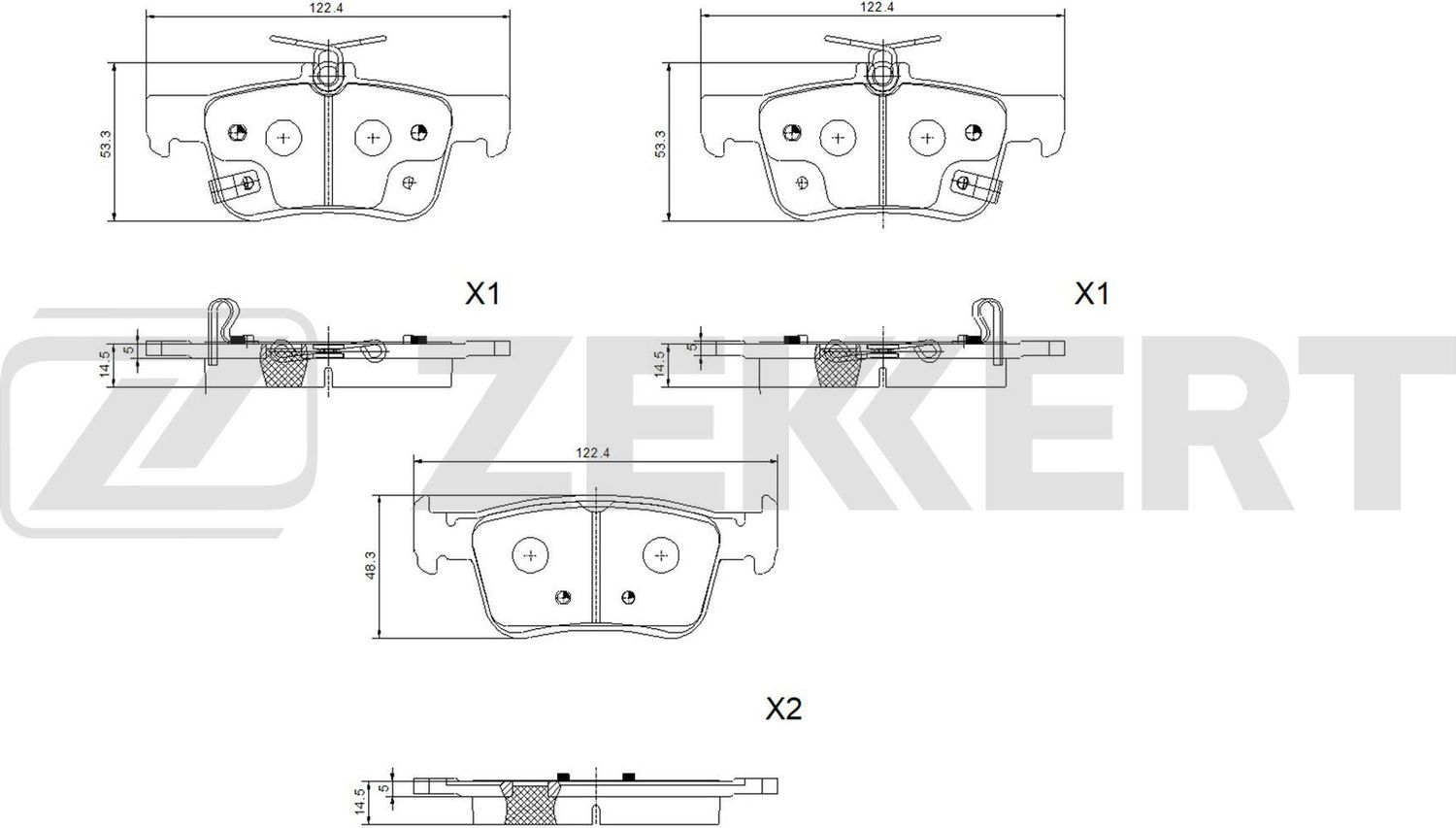 Тормозные колодки Zekkert. Артикул BS-1198