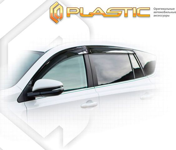 Дефлекторы СА Пластик для окон (Classic полупрозрачный) Toyota RAV4 IV 2015-2018. Артикул 2010030312590