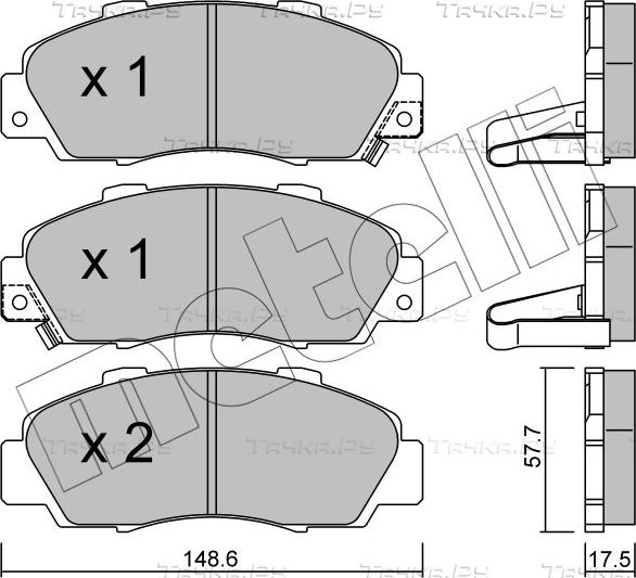 Тормозные колодки Metelli. Артикул 22-0298-0