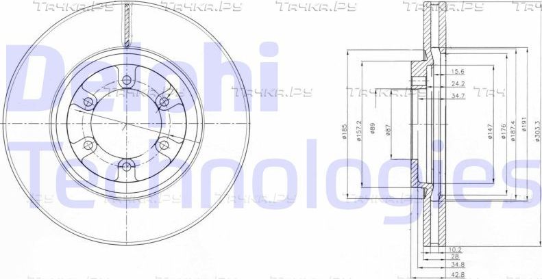 Тормозной диск Delphi. Артикул BG4133