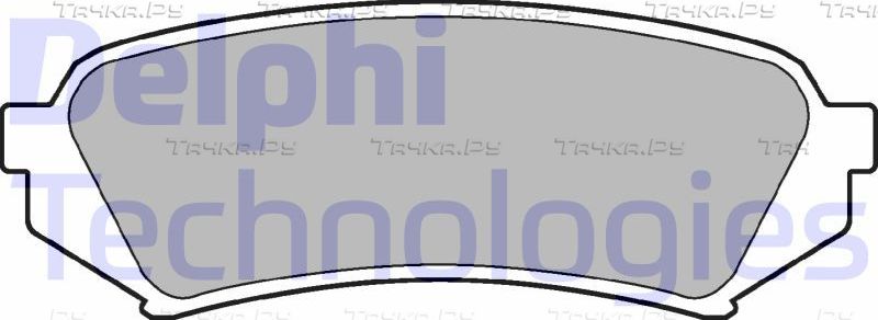 Тормозные колодки Delphi (Low-Metallic) задние для Toyota Land Cruiser 100 1998-2007. Артикул LP1438