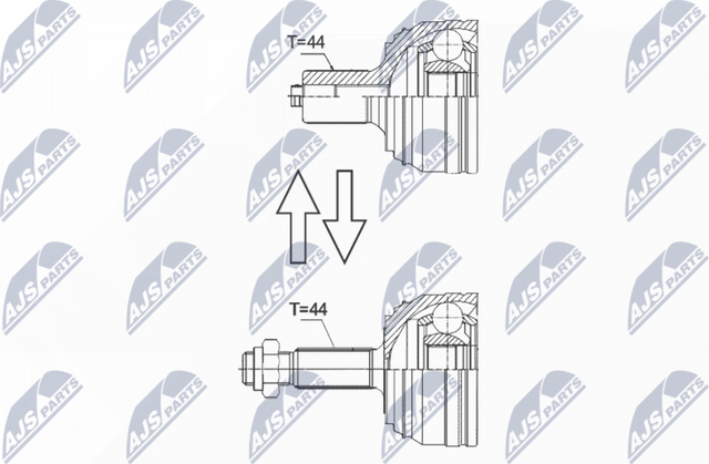 Шрус наружный (граната) NTY для Volkswagen Crafter II 2016-2026. Артикул NPZ-VW-044