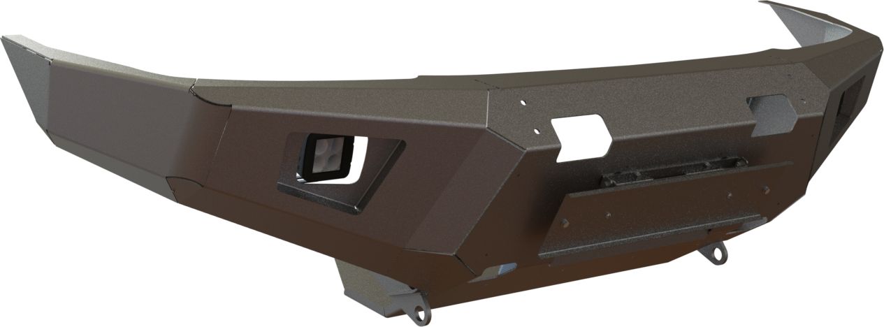 Бампер силовой передний STC тип Revo для Toyota Land Cruiser Prado 95 1996-2002 с противотуманными фарами. Артикул STC-TLCP95-BFR-L1