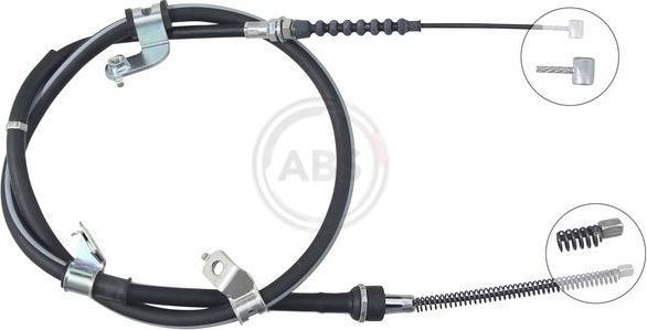 Трос ручника (тросик ручного тормоза) ABS задний левый для Mitsubishi L300 II 1986-2006. Артикул K14967