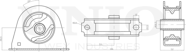 Опора двигателя (Unio). Артикул RMP-15068