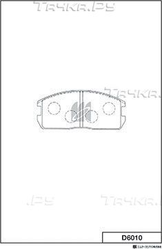 Тормозные колодки MK Kashiyama передние для Dodge Challenger III 2008-2026. Артикул D6010