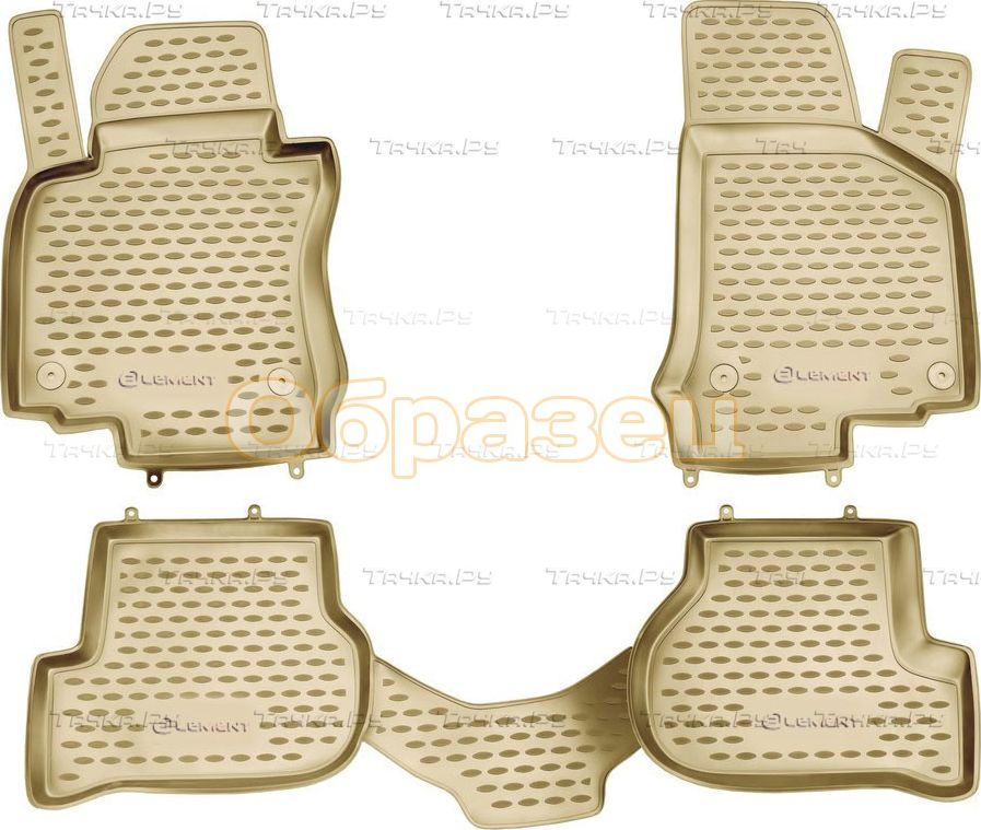 Коврики Element для салона Toyota Highlander II 2010-2013 3 ряда БЕЖЕВЫЕ. Артикул NLC.48.50.212k