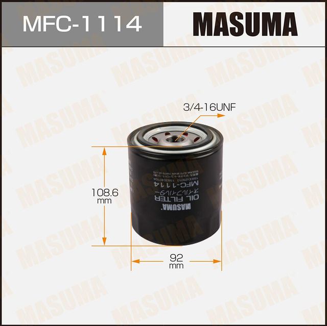 Масляный фильтр Masuma. Артикул MFC-1114