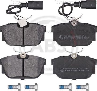 Тормозные колодки ABS задние для Volkswagen Passat B6 2005-2011. Артикул 37110