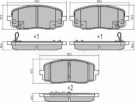Колодки тормозные перед KIA PICANTO 04-HYUNDAI I1 (SAT). Артикул ST5810107A10