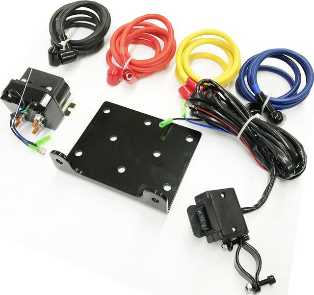 Лебёдка электрическая для квадроцикла/снегохода 12V 4Revo 4500 lbs 2038 кг (Синтетический трос). Артикул 4R-W453B