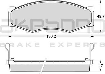 Тормозные колодки Akebono Standard. Артикул AN-130WK