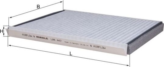 Салонный фильтр Mahle. Артикул LAK 447