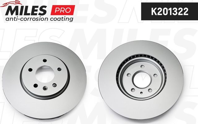 Тормозной диск Miles передний для Vauxhall Zafira C 2013-2018. Артикул K201322