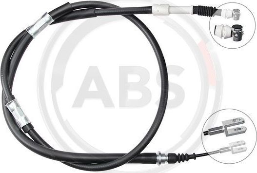 Трос ручника (тросик ручного тормоза) ABS задний левый для Toyota Corolla E100 1992-1995. Артикул K16697