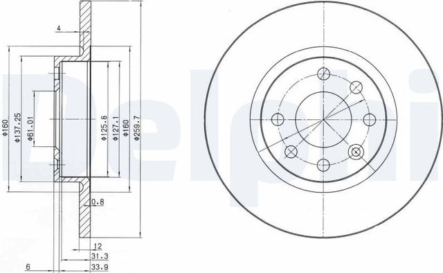 Тормозной диск Delphi передний для Volvo 460 1988-1996. Артикул BG2496