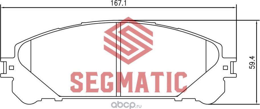 SGBP2601 Колодка торм диск пер Toyota Highlander 3.5 2007-Lexus Rx 3.5 2008-2015 (Segmatic) Segmatic. Артикул SGBP2601