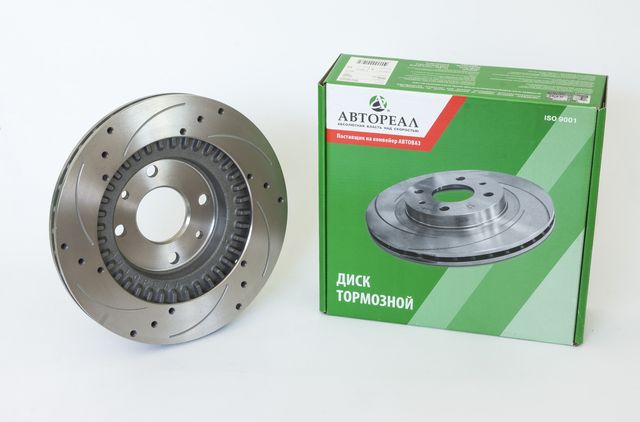 Диск тормозной ВАЗ 2112 перфо 2шт в/уп AVTOREAL ABPE12-3501070. Артикул ABPE12-3501070
