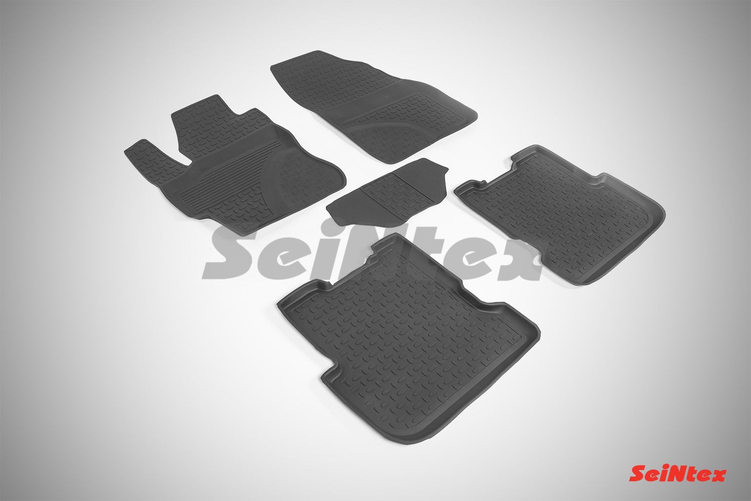Коврики резиновые Seintex с высоким бортиком для салона Mazda 3 I 2003-2008. Артикул 86194