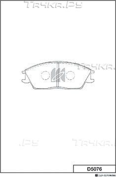 Тормозные колодки MK Kashiyama. Артикул D5076