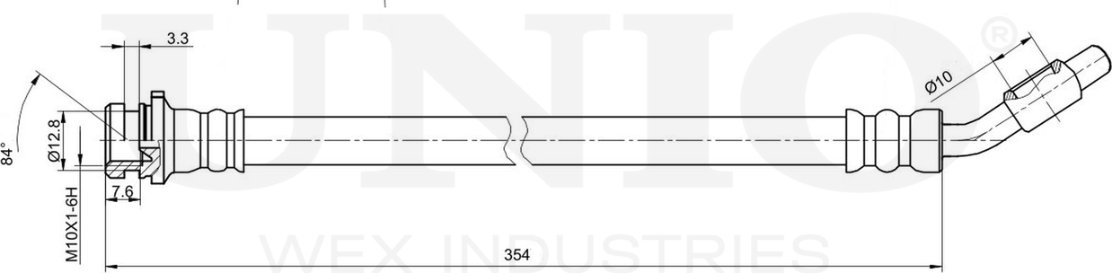 Шланг тормозной (Unio). Артикул BRH-10019