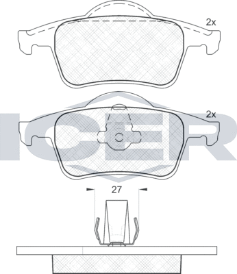 Тормозные колодки Icer. Артикул 181298