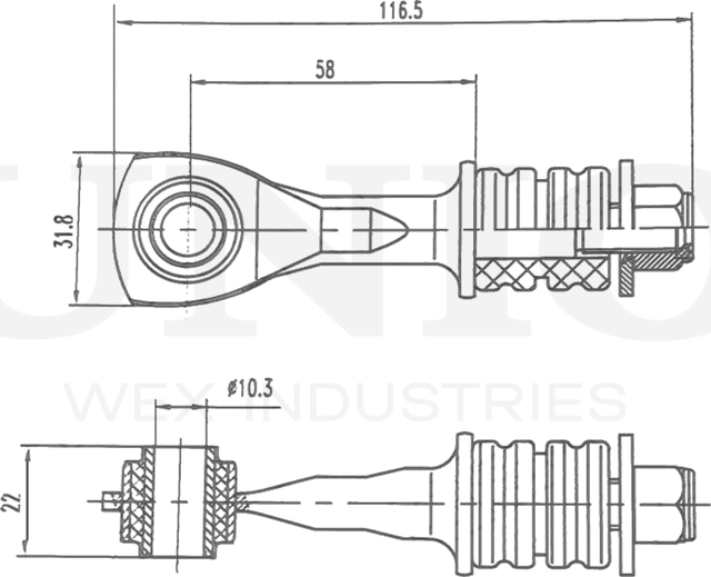 Тяга/стойка стабилизатора (Unio). Артикул SSP-50087