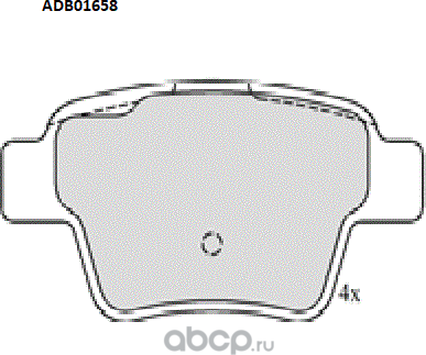 Колодки тормозные дисковые (Allied Nippon). Артикул ADB01658