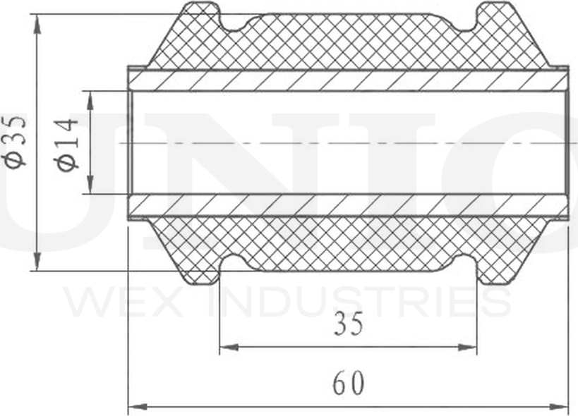 Сайлентблок рычага подвески (Unio). Артикул RMP-20535