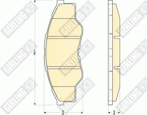 Тормозные колодки Girling. Артикул 6135009