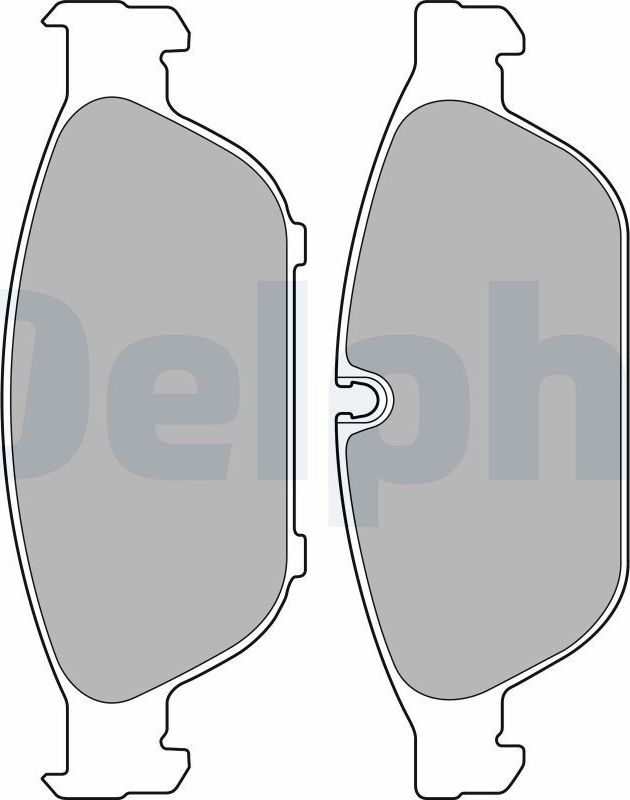 Тормозные колодки Delphi (Low-Metallic) передние для Audi A8 III (D4) 2009-2018. Артикул LP2238