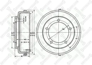 Тормозной барабан Stellox. Артикул 6026-2511-SX