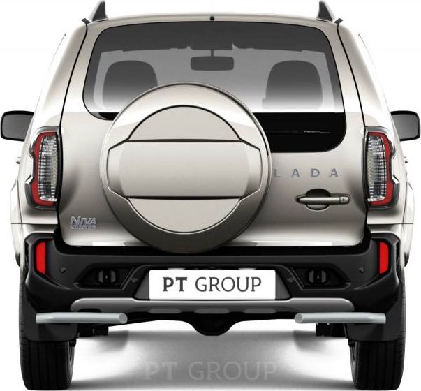 Защита PT Group заднего бампера угловая d=63 мм ИСКРА (ППК) для Lada Niva 2020-2021. Артикул LNT-21-330104.11