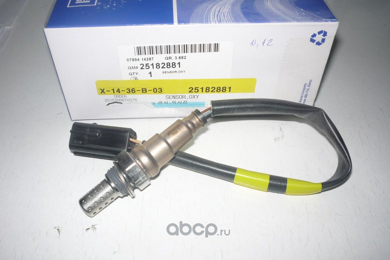 Лямбда-зонд (кислородный датчик) General Motors. Артикул 25182881