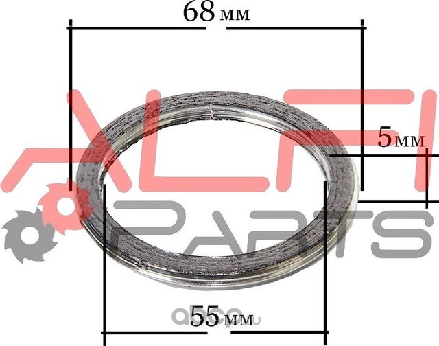 КОЛЬЦО-ПРОКЛАДКА СИСТЕМЫ ВЫХЛОПА (90917-06005) 55/68/5 (Alfi Parts). Артикул GP1010