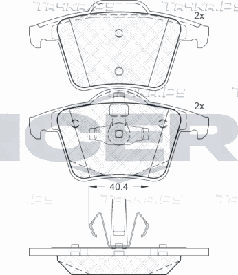 Тормозные колодки Icer задние для Volvo XC90 I 2002-2014. Артикул 181612