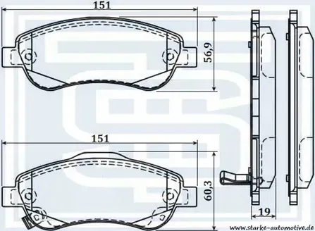 Колодки тормозные (Starke). Артикул 179816