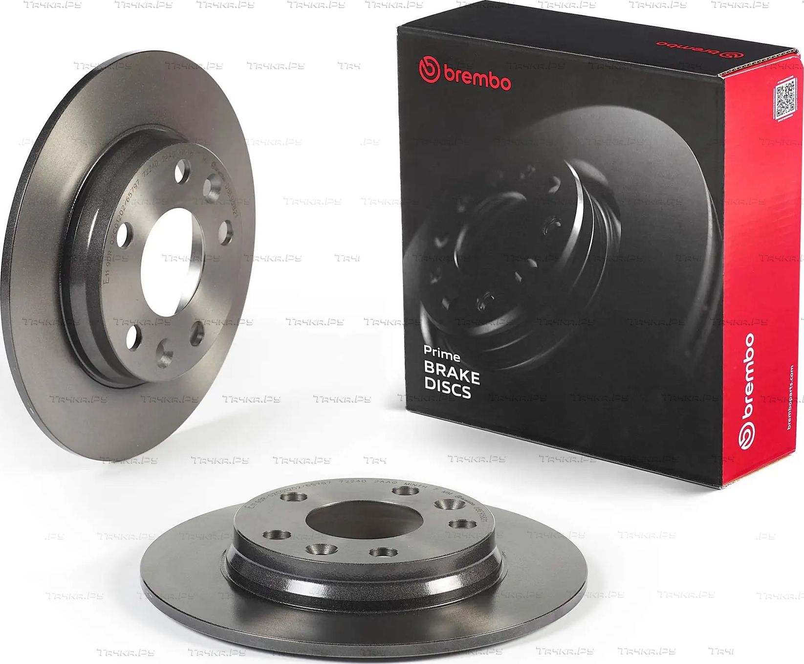 Тормозной диск Brembo PRIME LINE - UV Coated задний для Renault ZOE I 2019-2026. Артикул 08.E958.21