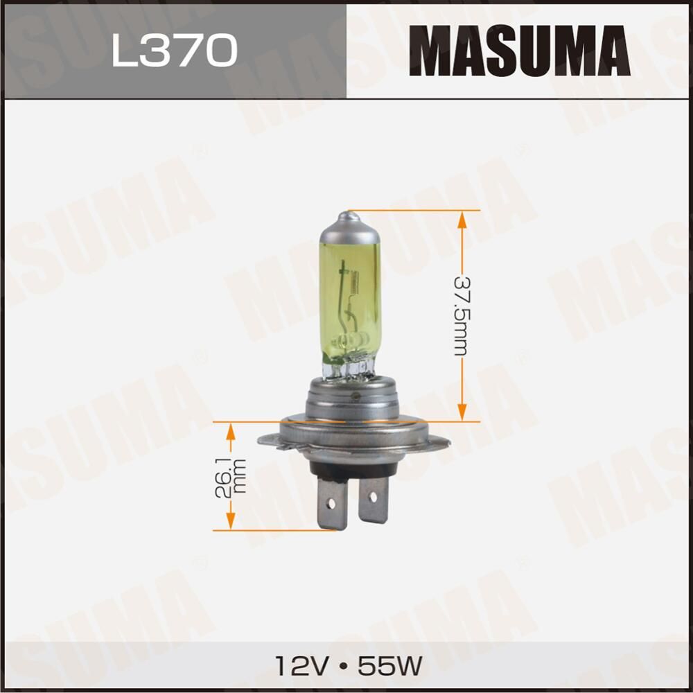 Галоген. лампа MASUMA H7 12V 55W PX26d YELLOW. Артикул L370