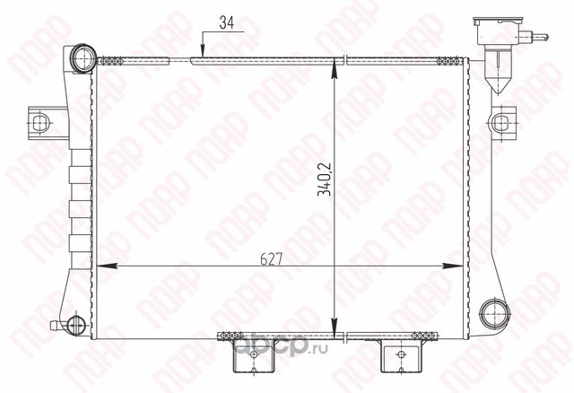 РАДИАТОР ВАЗ-21214 (21214-1301012) АВТО-РАДИАТОР POAROX01214 (Поар). Артикул POAROX01214