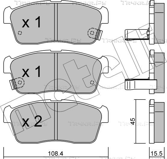 Тормозные колодки Metelli передние для Suzuki Ignis I (HT) 2000-2005. Артикул 22-0415-0