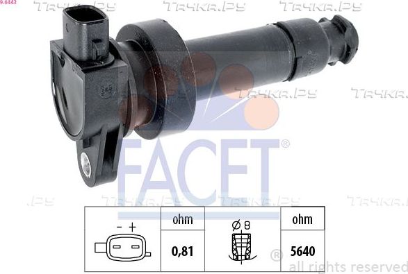 Катушка зажигания Facet Made in Italy - OE Equivalent для Kia Cerato III 2013-2026. Артикул 9.6443