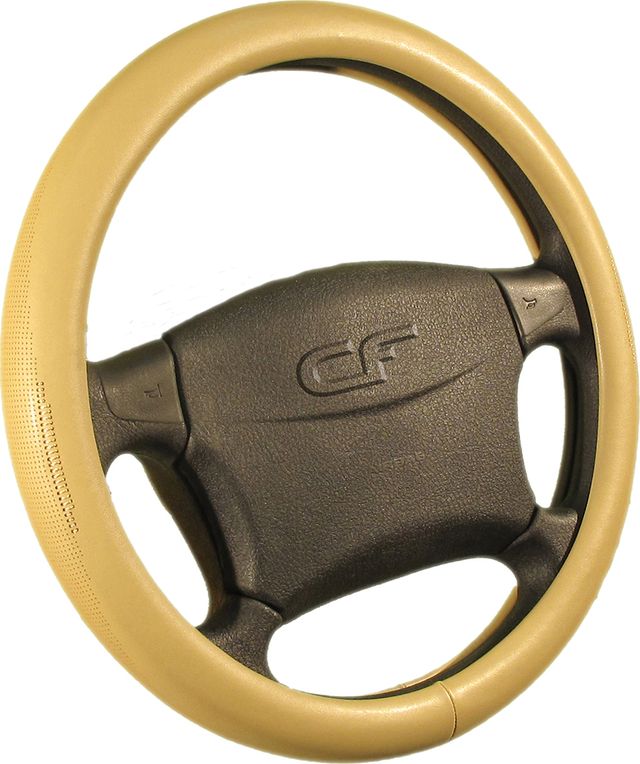 Оплётка на руль CarFashion Ethnics (размер M, искусственная кожа, цвет БЕЖЕВЫЙ). Артикул 31093