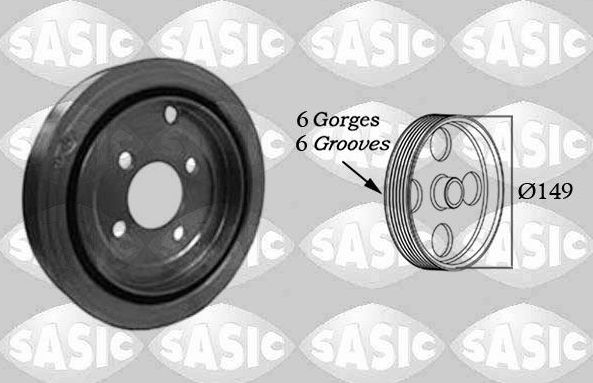 Шкив коленвала Sasic для Citroen C8 I 2002-2014. Артикул 2150018