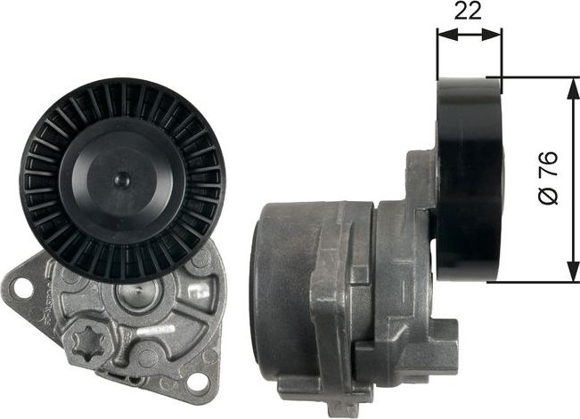 Натяжной ролик (натяжитель) приводного клинового зубчатого ремня Gates DriveAlign™. Артикул T39217