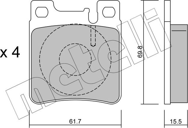 Тормозные колодки Metelli. Артикул 22-0567-0