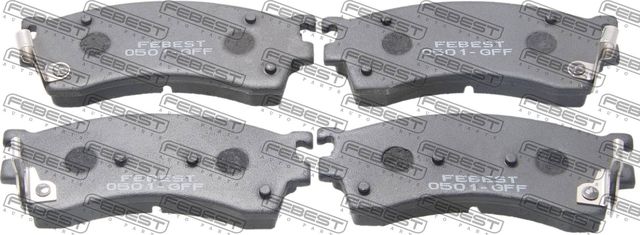 Тормозные колодки Febest передние для Mazda MX-6 1992-1997. Артикул 0501-GFF
