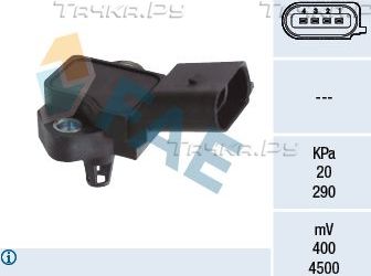 Датчик абсолютного давления (ДАД, MAP) FAE для Audi A4 allroad IV (B8) 2009-2013. Артикул 15162